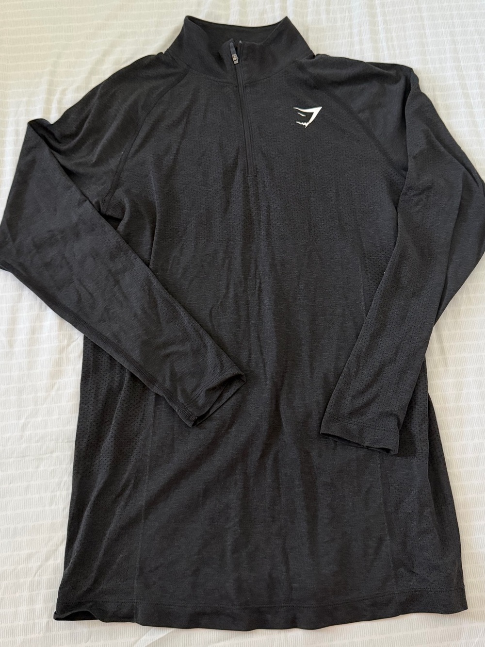 Gymshark Black Long-Sleeve Half-Zip Training Top